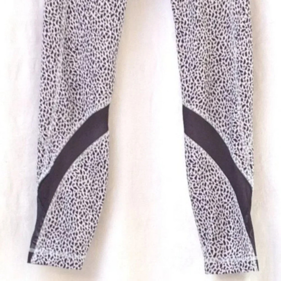 Lululemon Leggings Womens 4 Inspire Tight Mesh Mosaic White Active Yoga Athletic - Picture 4 of 7